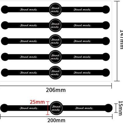 Stickers - 50 sheets - Baking stickers - Strip stickers - DIY baking stickers - Sealing stickers for cake boxes and dessert packaging.