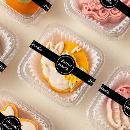 Stickers - 50 sheets - Baking stickers - Strip stickers - DIY baking stickers - Sealing stickers for cake boxes and dessert packaging.