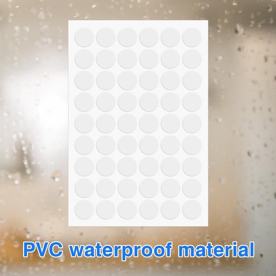 Screw Hole Stickers - 350 White Stickers - Self-adhesive screw covers - Suitable for screw holes in desks, cabinets and furniture..