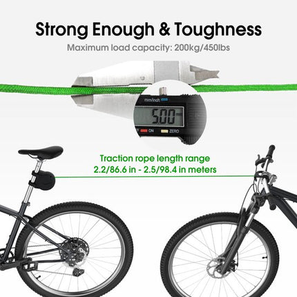 Bicycle Tow Rope - Bicycle Towing System Parent-Child Pull Rope Bicycle Accessory - Tow Rope - Up to 200 kg & 2.5 m Long - For Child and Cargo Trailers.