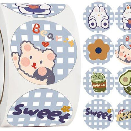 Stickers - 500 sheets - Sealing stickers - Packaging decoration - DIY diaries/notebooks - Diary labels.