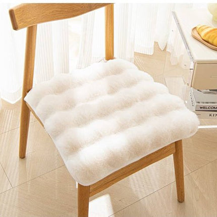 Seat cushion - Seat cushion - Seat cushion for the living room - Soft and comfortable chair cushion with non-slip bottom - Suitable for cars, home offices, dining rooms and kitchens (White, 45 x 45 cm).