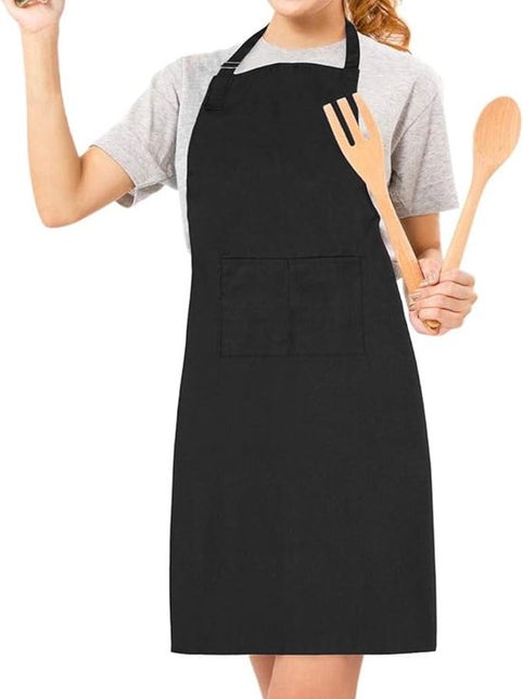Apron - 1 piece - Cooking apron - Cotton apron - Apron - Work apron - Black cotton apron.