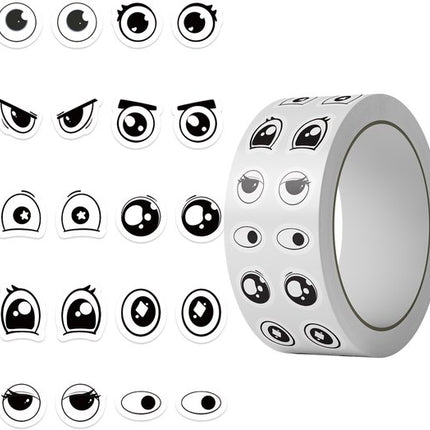 Stickers - DIY Stickers - 500 Sheets/Roll - Small Emoji Eye Stickers - DIY Journaling Supplies - Decorative Sealing Stickers - Envelope Stickers - Creative Gifts.