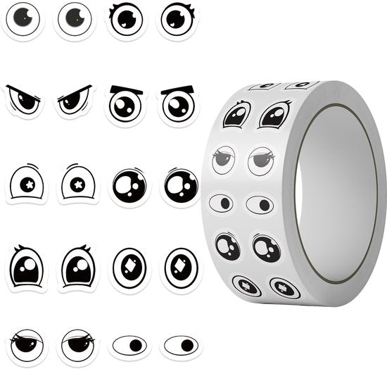 Stickers - DIY Stickers - 500 Sheets/Roll - Small Emoji Eye Stickers - DIY Journaling Supplies - Decorative Sealing Stickers - Envelope Stickers - Creative Gifts.