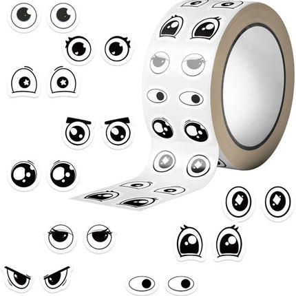 Stickers - DIY Stickers - 500 Sheets/Roll - Small Emoji Eye Stickers - DIY Journaling Supplies - Decorative Sealing Stickers - Envelope Stickers - Creative Gifts.