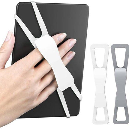 2-Pack Hand Rests for E-Readers & Tablets - Non-Slip & Comfortable to Hold - Suitable for 4.7-8 Inch Screens - White + Gray.