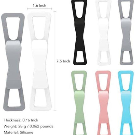 2-Pack Hand Rests for E-Readers & Tablets - Non-Slip & Comfortable to Hold - Suitable for 4.7-8 Inch Screens - White + Gray.