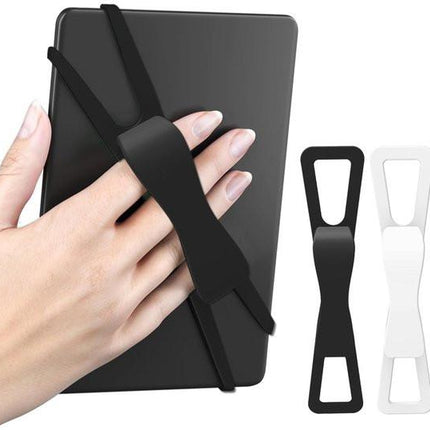 2-Pack Hand Rests for E-Readers & Tablets - Non-Slip & Comfortable to Hold - Suitable for 4.7-8 Inch Screens - Black + White.