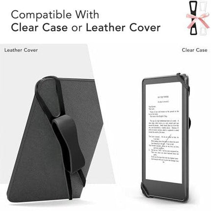 2-Pack Hand Rests for E-Readers & Tablets - Non-Slip & Comfortable to Hold - Suitable for 4.7-8 Inch Screens - Black + White.