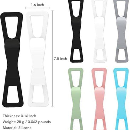 2-Pack Hand Rests for E-Readers & Tablets - Non-Slip & Comfortable to Hold - Suitable for 4.7-8 Inch Screens - Black + White.