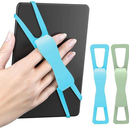 2-Pack Hand Rests for E-Readers & Tablets - Non-Slip & Comfortable to Hold - Suitable for 4.7-8 Inch Screens - Blue + Green.