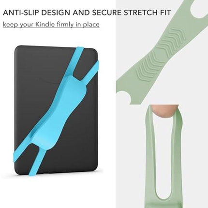 2-Pack Hand Rests for E-Readers & Tablets - Non-Slip & Comfortable to Hold - Suitable for 4.7-8 Inch Screens - Blue + Green.