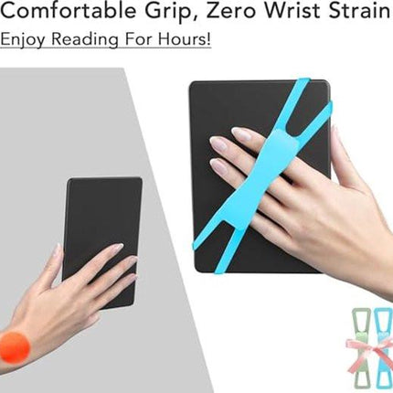 2-Pack Hand Rests for E-Readers & Tablets - Non-Slip & Comfortable to Hold - Suitable for 4.7-8 Inch Screens - Blue + Green.