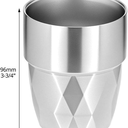 Mugs - 2-piece set - Stainless steel mugs - Double-walled water mugs made of 304 stainless steel - Beer mugs - Coffee mugs.