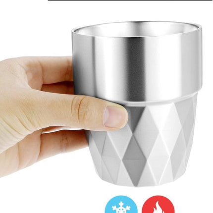 Mugs - 2-piece set - Stainless steel mugs - Double-walled water mugs made of 304 stainless steel - Beer mugs - Coffee mugs.