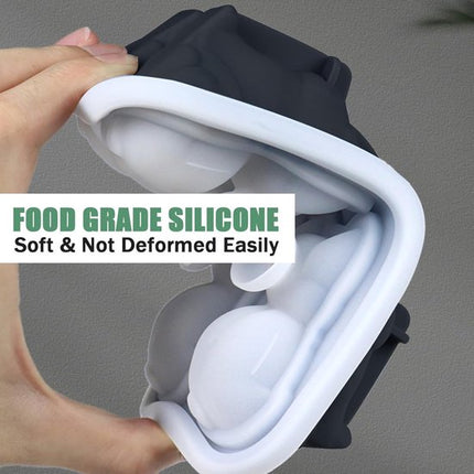3D French Bulldog Ice Cube Mold - With Integrated Funnel - Cute Dog Shape - Silicone & Easy De-molding.