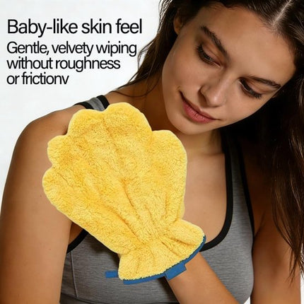 Towels - Unisex Quick-Dry Hair Drying Towel - New Quick-Drying Bath Towel - Absorbent and Quick-Drying Coral Fleece Towel - Suitable for Wet, Long and Thick Hair - - Glove Design - Yellow.