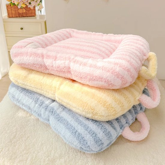 Cat Bed - Pet Mat - Soft and Warm Sleeping Mat for Cats and Small Pets, Comfortable and Cozy - Suitable for All Pets (Pink, S: 40 * 50cm).