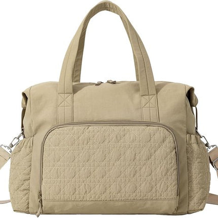 Sports Bag - Waterproof Travel Bag - 24 Liter Carry Bag - Zippered - Lightweight & Durable - Suitable for Gym, Workout & Travel（Khaki）.