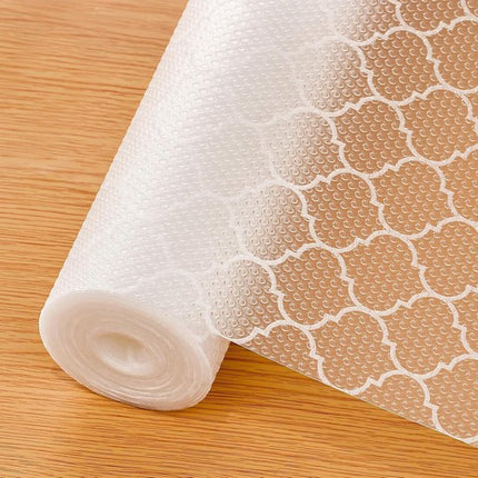 Drawer Mat - Kitchen Drawer Mat - Kitchen Cabinet Shelf Protector - Non-Adhesive, Waterproof EVA Drawer Mat, Easy to Cut to Size for Refrigerator, Cabinet or Chest of Drawers (White, 11.8"W x 78.7"L).