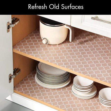Drawer Mat - Kitchen Drawer Mat - Kitchen Cabinet Shelf Protector - Non-Adhesive, Waterproof EVA Drawer Mat, Easy to Cut to Size for Refrigerator, Cabinet or Chest of Drawers (White, 11.8"W x 78.7"L).