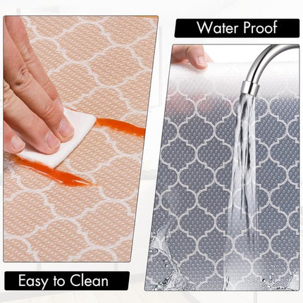 Drawer Mat - Kitchen Drawer Mat - Kitchen Cabinet Shelf Protector - Non-Adhesive, Waterproof EVA Drawer Mat, Easy to Cut to Size for Refrigerator, Cabinet or Chest of Drawers (White, 11.8"W x 78.7"L).