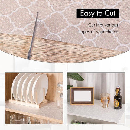 Drawer Mat - Kitchen Drawer Mat - Kitchen Cabinet Shelf Protector - Non-Adhesive, Waterproof EVA Drawer Mat, Easy to Cut to Size for Refrigerator, Cabinet or Chest of Drawers (White, 11.8"W x 78.7"L).