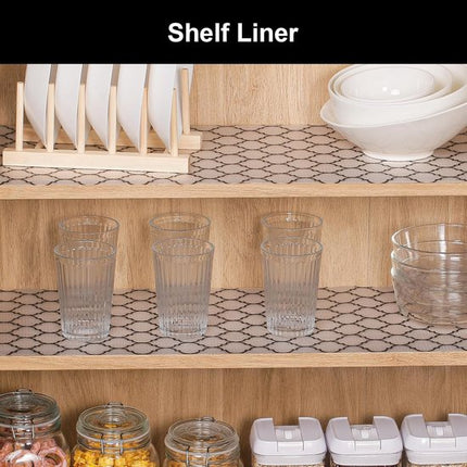 Drawer Mat - Kitchen Drawer Mat - Kitchen Cabinet Shelf Protector - Non-Adhesive, Waterproof EVA Drawer Mat, Easy to Cut to Size for Refrigerator, Cabinet or Chest of Drawers (Black, 11.8"W x 78.7"L).