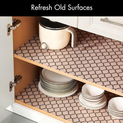 Drawer Mat - Kitchen Drawer Mat - Kitchen Cabinet Shelf Protector - Non-Adhesive, Waterproof EVA Drawer Mat, Easy to Cut to Size for Refrigerator, Cabinet or Chest of Drawers (Black, 11.8"W x 78.7"L).