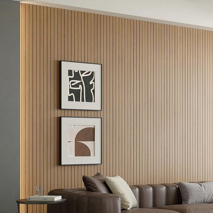 Self-adhesive 3D Wall Panel - Brown Oak Look - PVC Plank 300x40 cm for Wall & Ceiling - Soundproof.