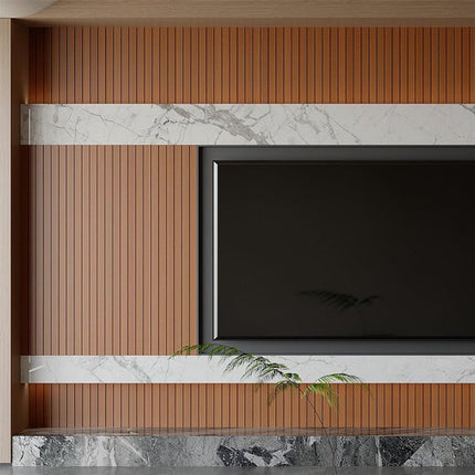 Self-adhesive 3D Wall Panel - Walnut Look - PVC Plank 300x40 cm for Wall & Ceiling - Soundproof.
