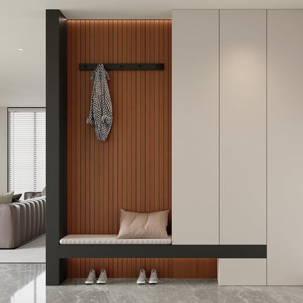 Self-adhesive 3D Wall Panel - Walnut Look - PVC Plank 300x40 cm for Wall & Ceiling - Soundproof.