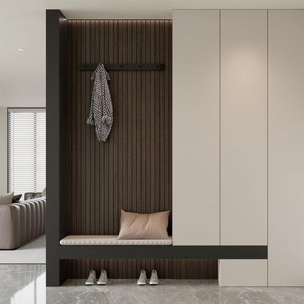 Self-adhesive 3D Wall Panel - Smoked Wood Look - PVC Plank 300x40 cm for Wall & Ceiling - Soundproof.