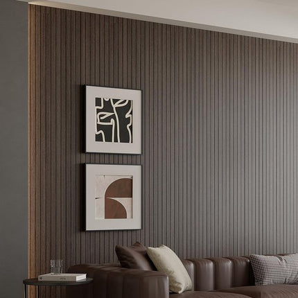 Self-adhesive 3D Wall Panel - Smoked Wood Look - PVC Plank 300x40 cm for Wall & Ceiling - Soundproof.