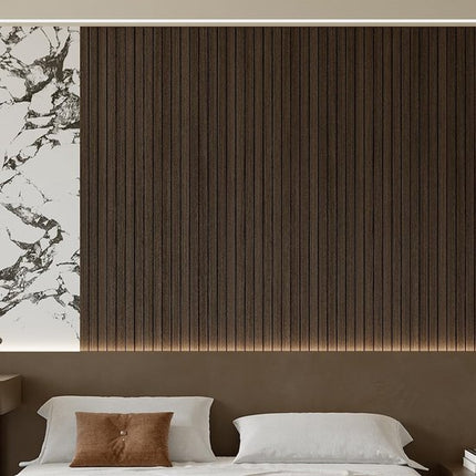 Self-adhesive 3D Wall Panel - Smoked Wood Look - PVC Plank 300x40 cm for Wall & Ceiling - Soundproof.