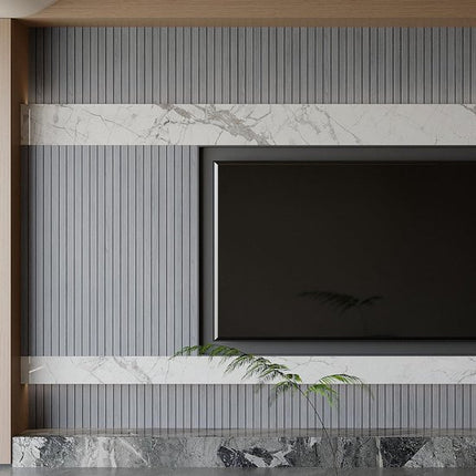 Self-adhesive 3D Wall Panel - Gray Oak Look - PVC Plank 300x40 cm for Wall & Ceiling - Soundproof.