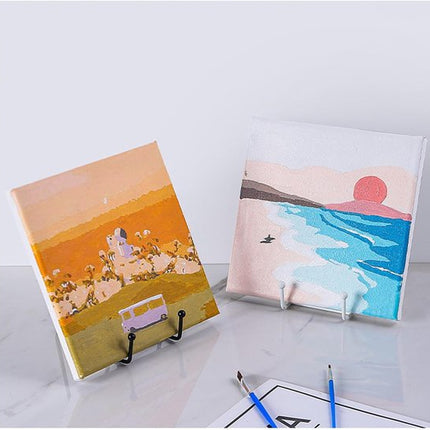 6 Inch Black Metal Display Stands - 3-Pack for Photos, Books & Art - Sturdy Metal Design.