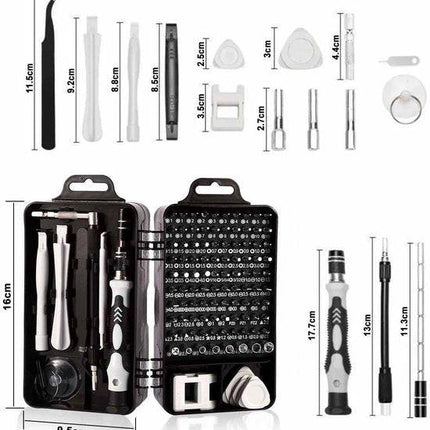 115-Piece Precision Screwdriver Set - Magnetic for Phone, Laptop & Electronics - Professional Repair Kit with Storage Case.