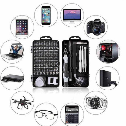 115-Piece Precision Screwdriver Set - Magnetic for Phone, Laptop & Electronics - Professional Repair Kit with Storage Case.