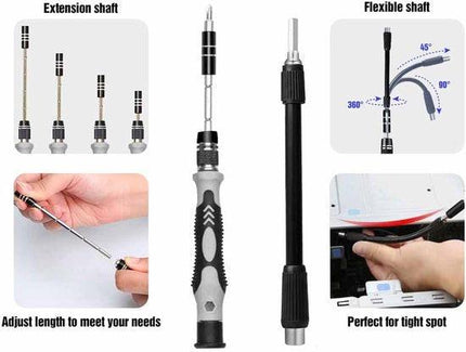 115-Piece Precision Screwdriver Set - Magnetic for Phone, Laptop & Electronics - Professional Repair Kit with Storage Case.