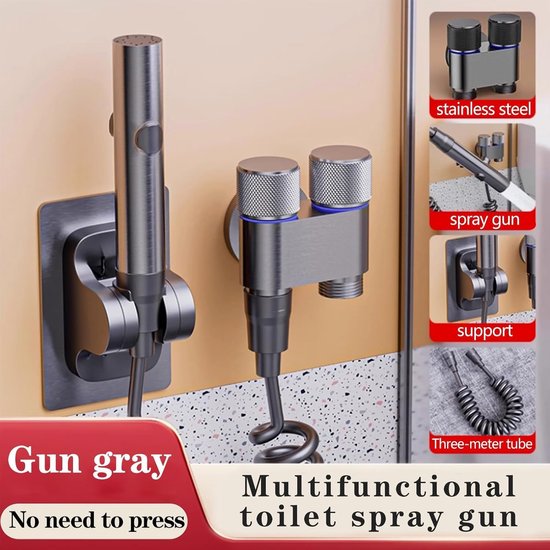 Hand Shower for Toilet & Cleaning - Adjustable Water Pressure & Universal Mounting - For Bathroom, Pets & Plants.