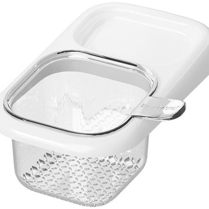 Sink Strainer & Drip Rack - With Suction Cup & Removable Strainer Tray - For Vegetables & Food Leftovers - White.