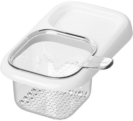Sink Strainer & Drip Rack - With Suction Cup & Removable Strainer Tray - For Vegetables & Food Leftovers - White.
