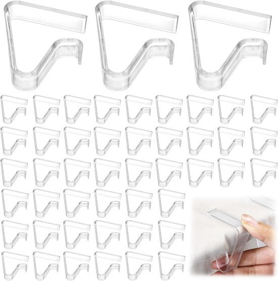 Tablecloth Clips - 48 Pieces - Tablecloth Clips - Transparent Tablecloth Clips - Windproof Tablecloth Clips - Suitable for Weddings.