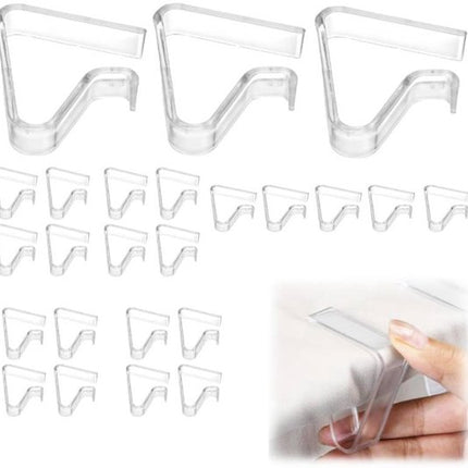 Tablecloth Clips - Pack of 24 - Transparent Tablecloth Clips - Windproof Tablecloth Clips - Suitable for Weddings and Parties.