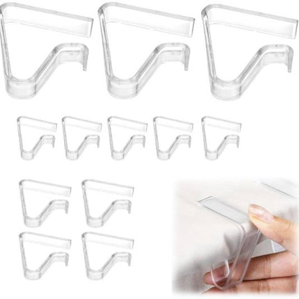 Tablecloth Clips - Pack of 12 - Transparent Tablecloth Clips - Windproof Tablecloth Clips - Suitable for Weddings.