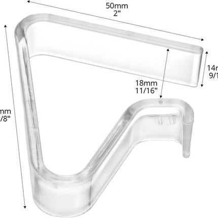 Tablecloth Clips - Pack of 12 - Transparent Tablecloth Clips - Windproof Tablecloth Clips - Suitable for Weddings.