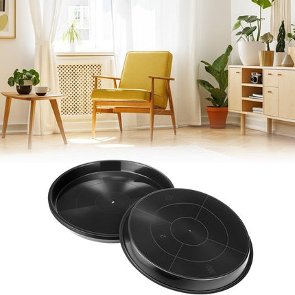 Plant bowls - 6 pieces - Round plant bowls - For flower pots, garden bowls and planters - Black.
