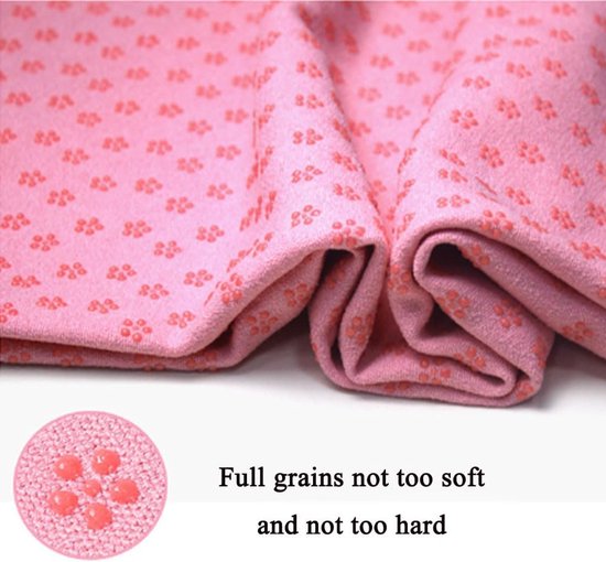 Yoga towel - Yoga towel - Yoga towel - Moisture-regulating and non-slip - Yoga towel - Quick-drying yoga mat fabric - Breathable yoga mat with mesh storage bag - Suitable for hot yoga, pilates and fitness - Pink.